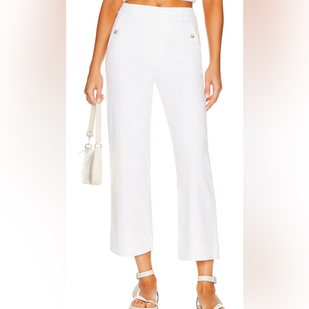 SPANX stretched twill crop wideleg White Pants